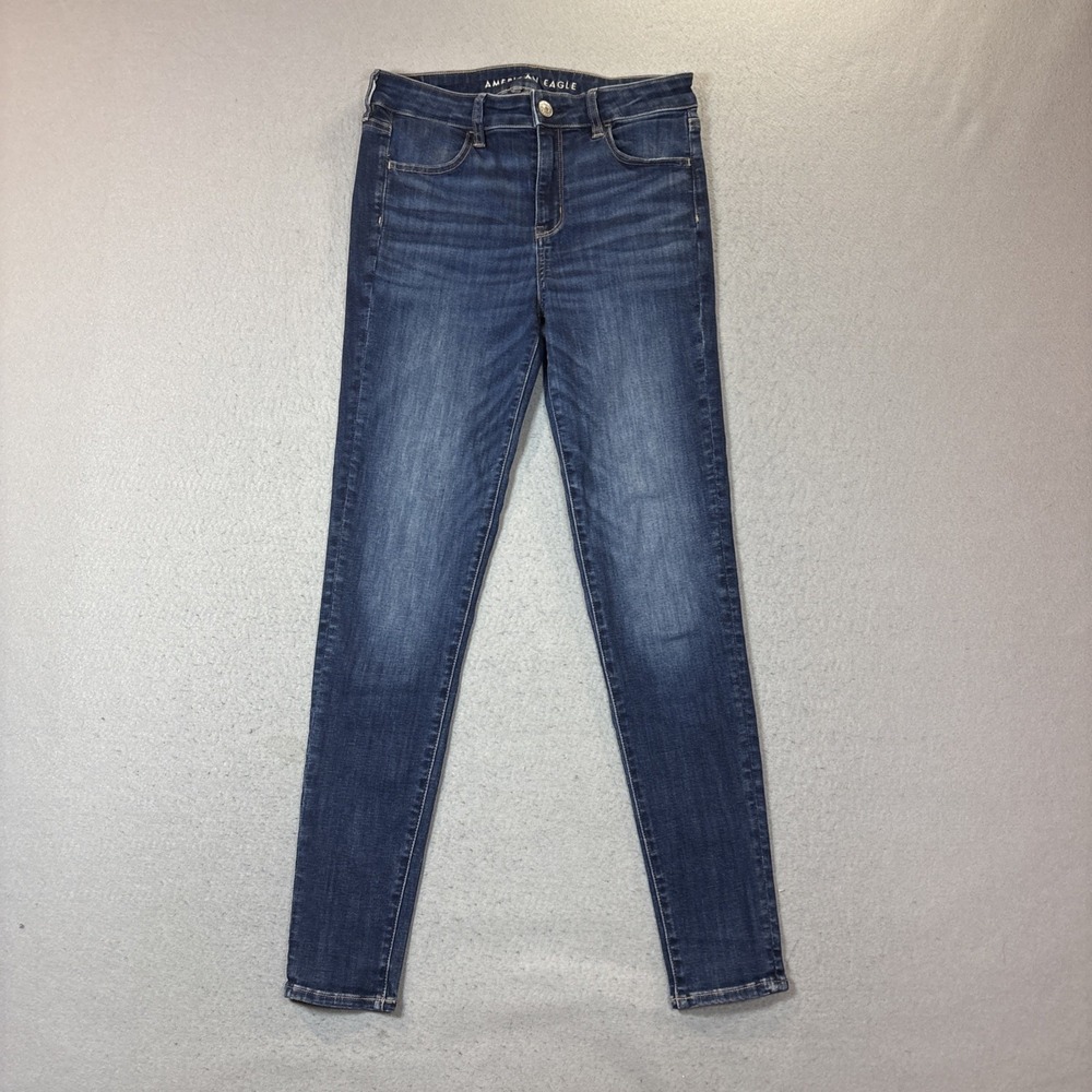 American Eagle Women's Next Level Stretch High-Rise Jegging, Indigo, Sz 10 Long